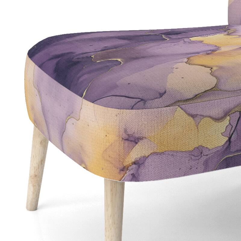 Designart "Segment Layers of Marbled Rock" Upholstered Fractals Accent Chair and Arm Chair
