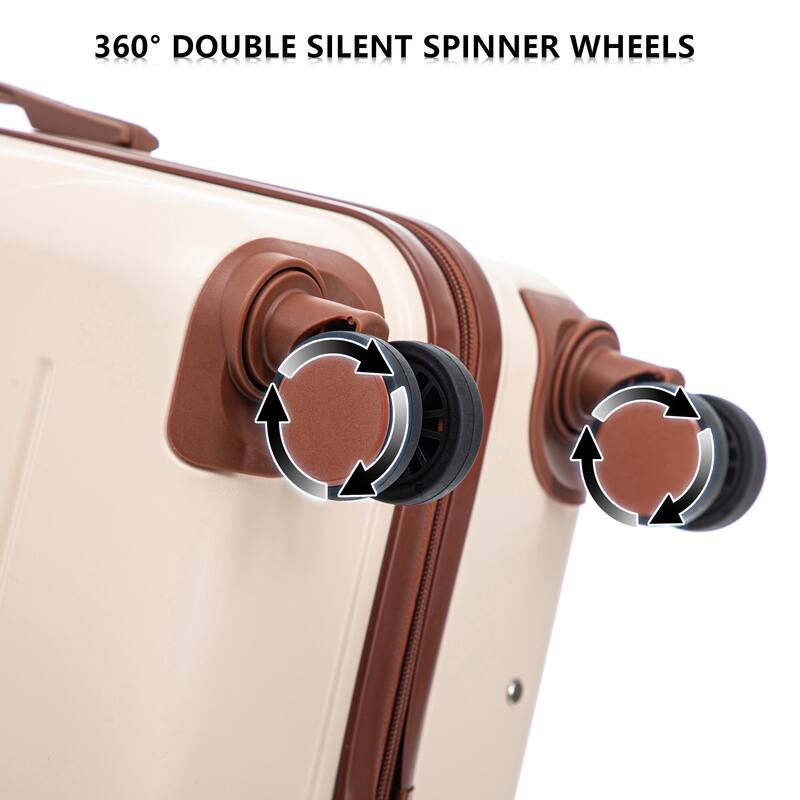 3 Piece (20/24/28 inch) PC Hardside Carry On Luggage Sets with Spinner Wheel and Retractable Handle, for Home Travel Luggage