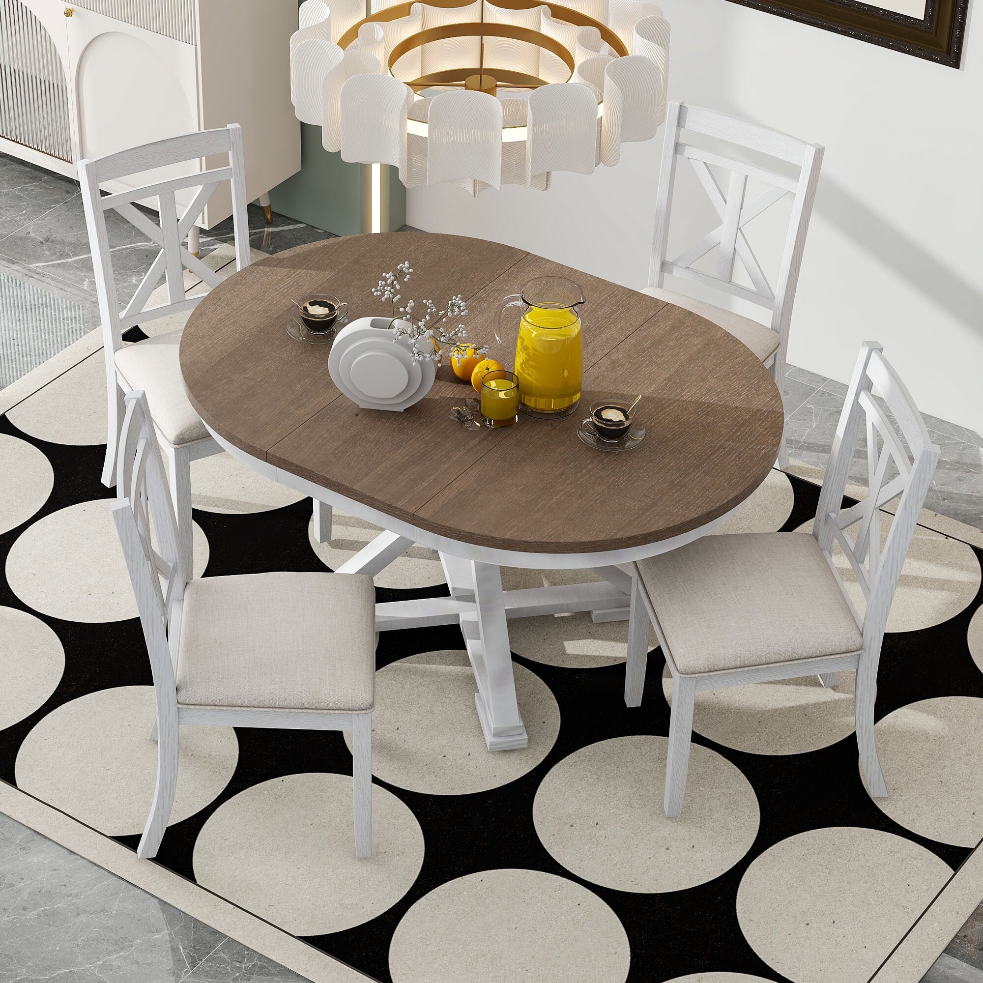 Retro circles on sale dining chair