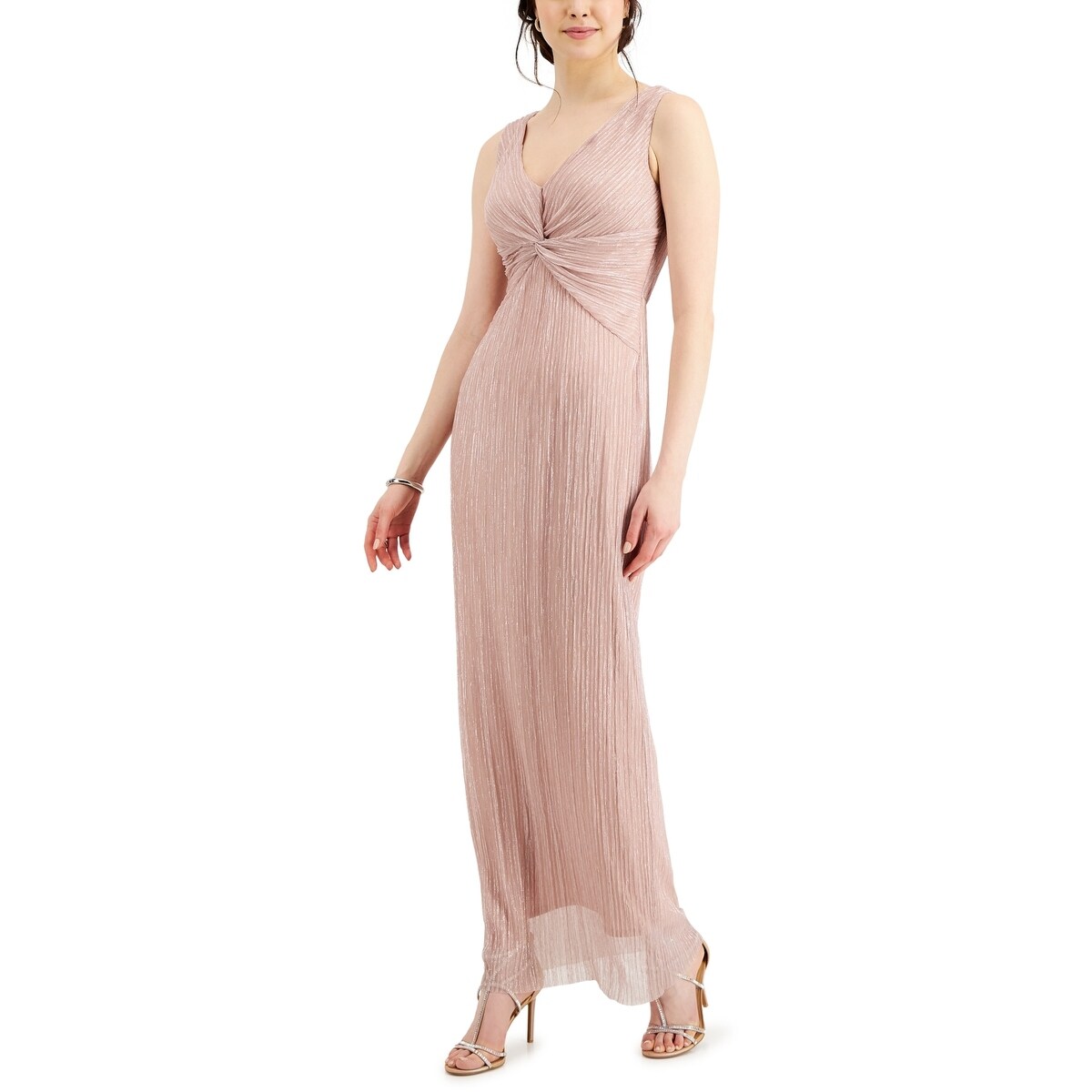 open lace back dress Bronze Twist Front Pleated Maxi Dress – Doll Factory by Damzels