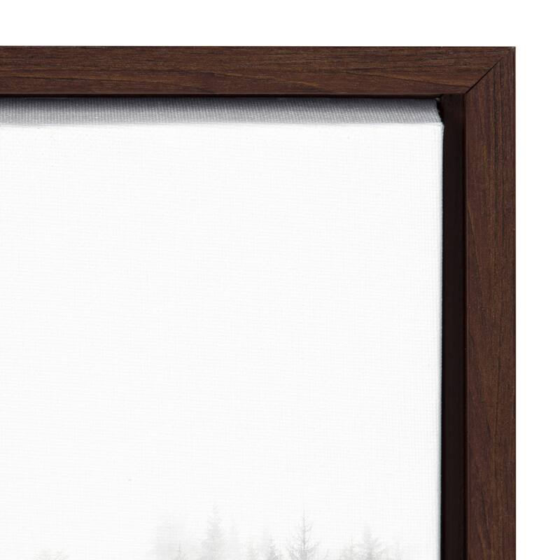 Kate and Laurel Sylvie Fog Framed Canvas by The Creative Bunch Studio