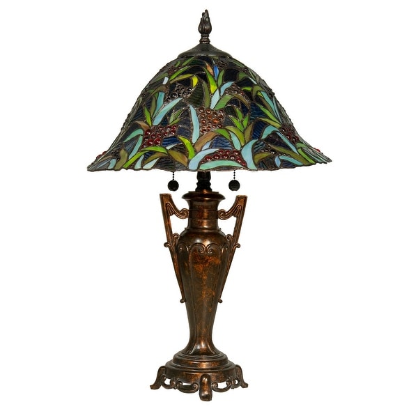 24.5" Napa Valley Tiffany Table Hand Rolled Glass lamp - N/A