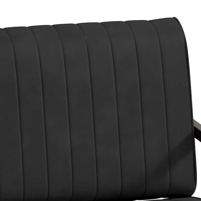 PU Leather Feature Armchair with Metal Frame