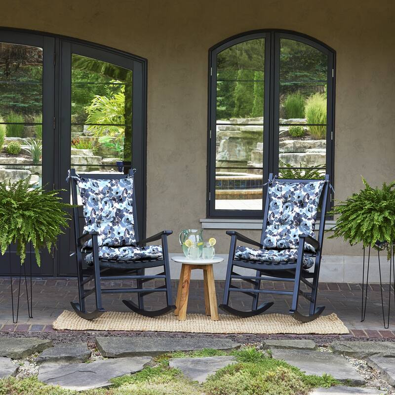 ARDEN Plush Indoor/Outdoor Rocking Chair Cushion Set