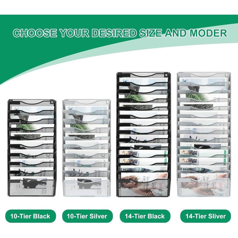 Hanging Wall File Holder, Paper Storage Organizer