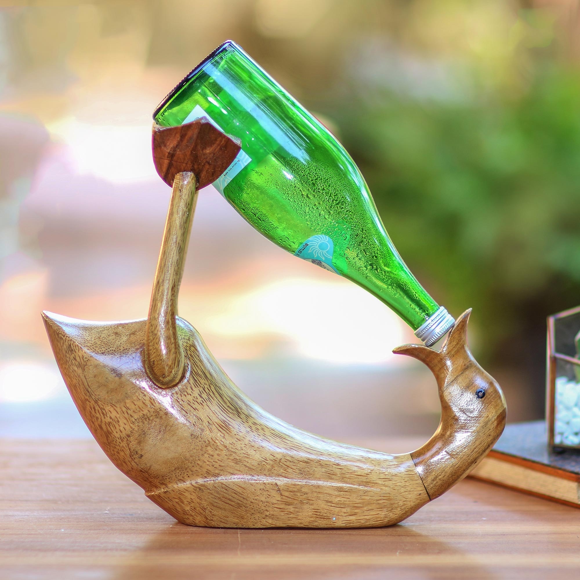 Drinking duck sales wine bottle holder