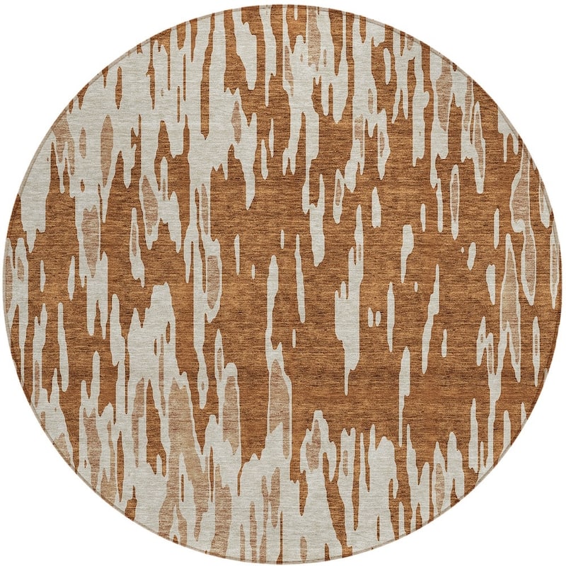 HomeRoots Abstract Transitional Rectangle Outdoor Rug
