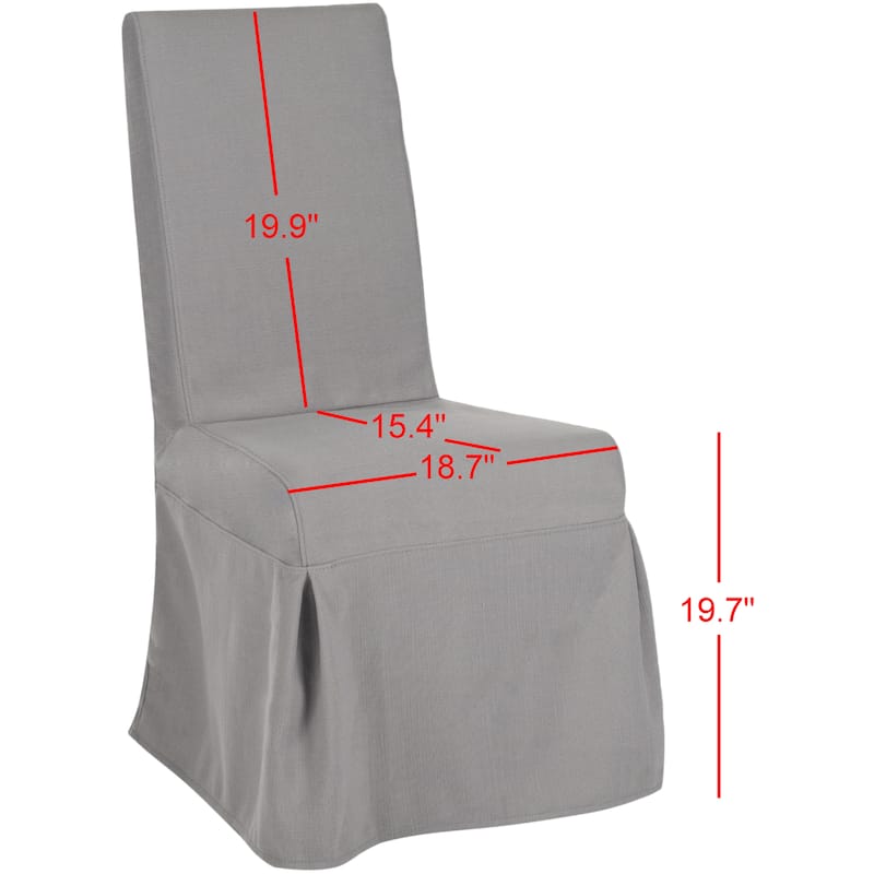 SAFAVIEH Tarah Parsons Taupe Slipcover Dining Chair (Set of 2) - 18.7" x 23.2" x 39.5" - 19Wx23Dx40H