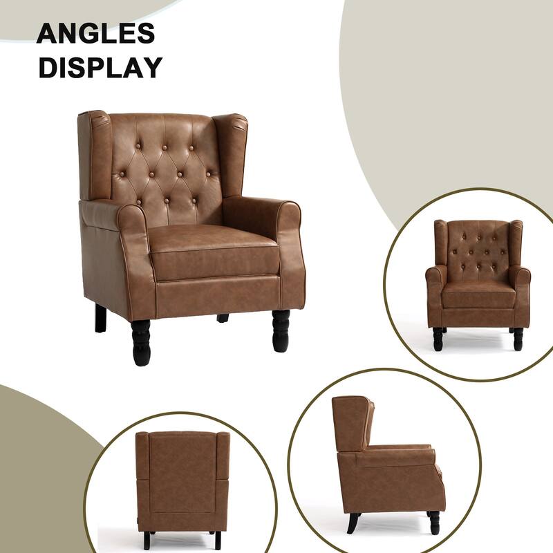 Modern Classic Button Tufted Accent Chair Upholstered Armchair