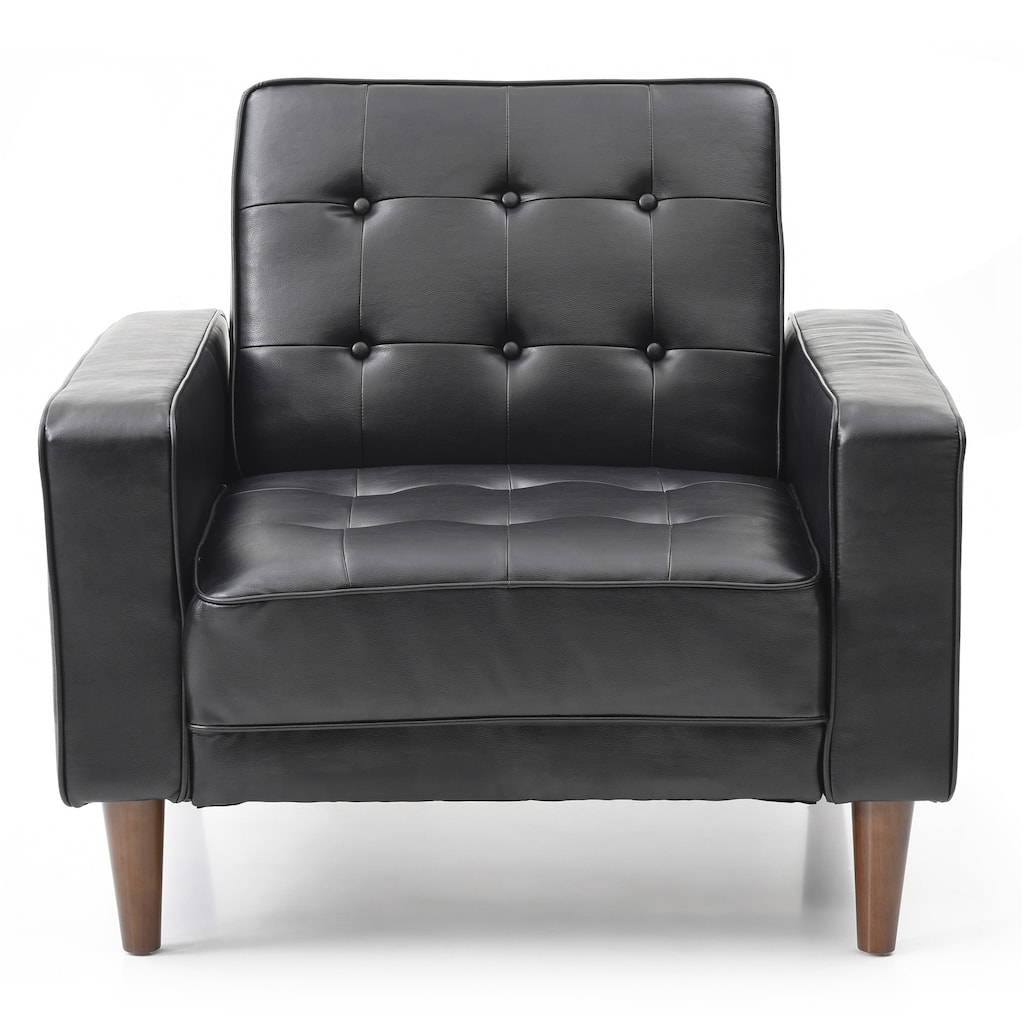 Tufted Sleeper Conversion Accent Chair - 36" - Black