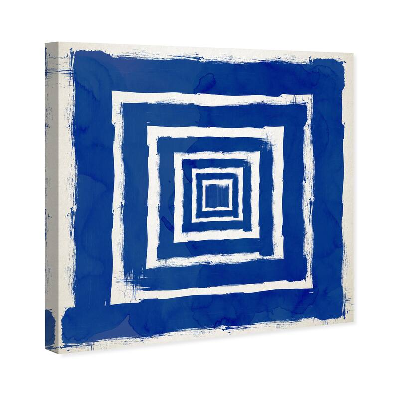 Wynwood Studio Canvas Abstract Magical Thinking Bleu Blue and Dark Blue Modern & Contemporary Wall Art Canvas Print
