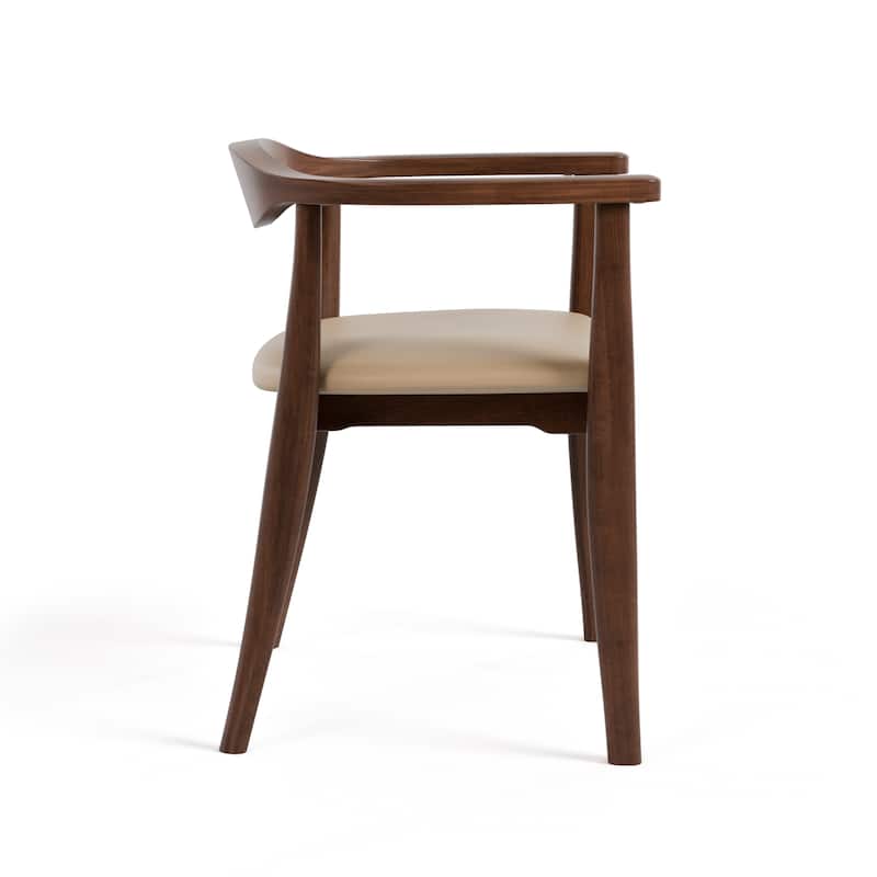 Furniture of America Abigail I Mid-Century Modern 5-Piece Rich Walnut Solid Wood Dining Set