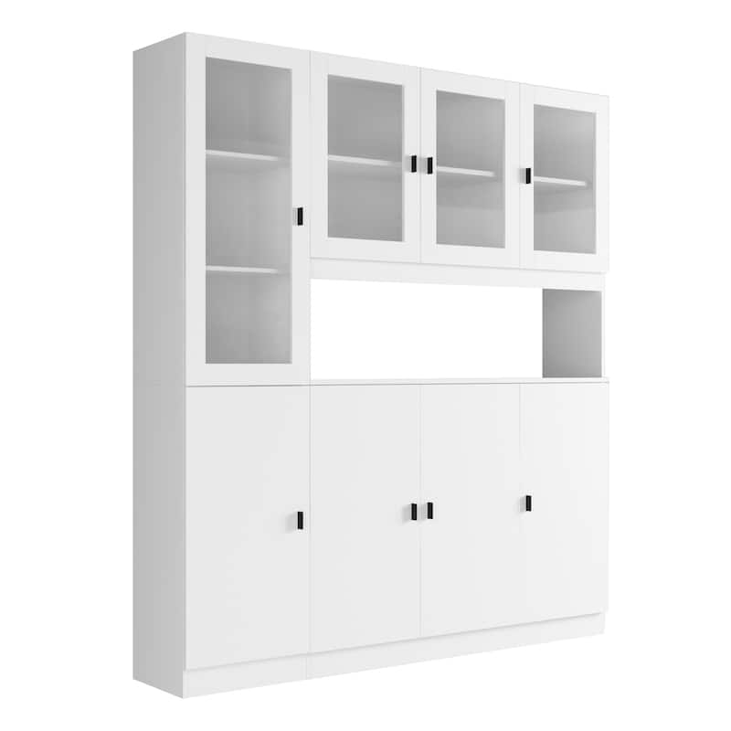 Timechee Combined Bookcase Kitchen Cabinet Display Cabinet Pantry