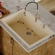 preview thumbnail 6 of 59, Karran QT-812 Top Mount 33 in. Large Single Bowl Quartz Kitchen Sink Kit