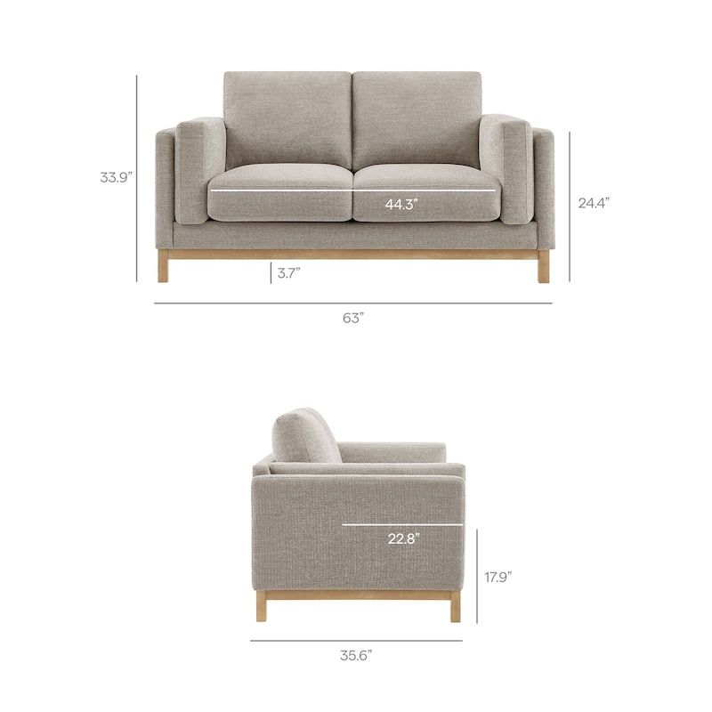 Roscoe 63 inch Upholstered Loveseat