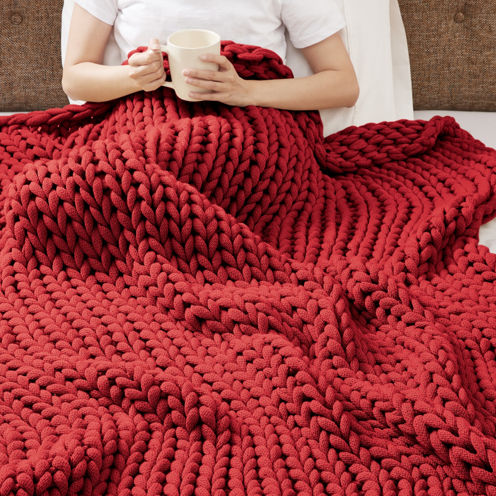 Madison park chunky discount double knit throw