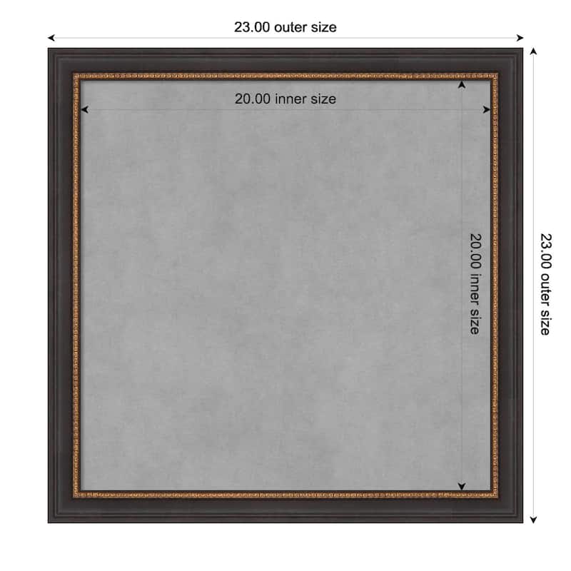 Amanti Art Ashton Black Framed Magnetic Board - Board Size 20x20