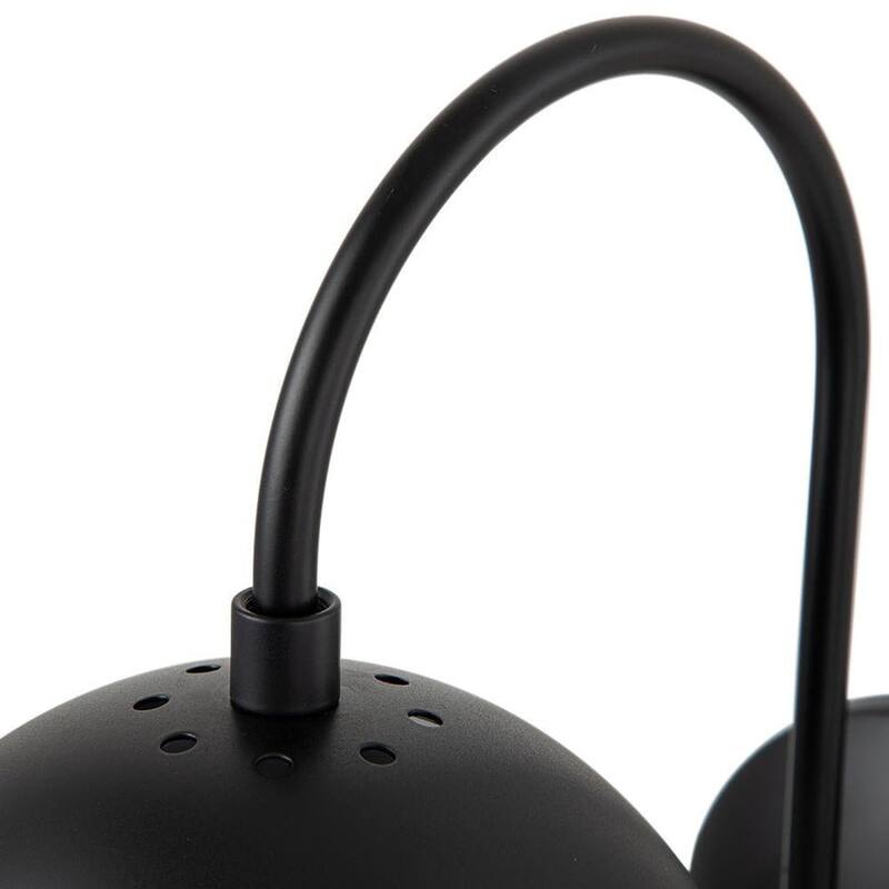 1-Light Goose Arm Frosted Glass Globe Wall Sconce