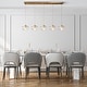 preview thumbnail 3 of 15, Modern 5-Light Linear Chandelier 52.4 IN Iridescent Glass Kitchen Island Pendant Light for Dining Room - W52.4" x H66" Max