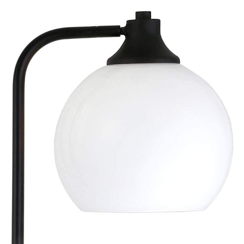 Antho Height Adjustable Floor Lamp with Glass Shade