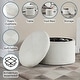 preview thumbnail 5 of 5, Convenience Concepts Designs4Comfort Round Corduroy Shoe Storage Ottoman with Reversible Tray Lid