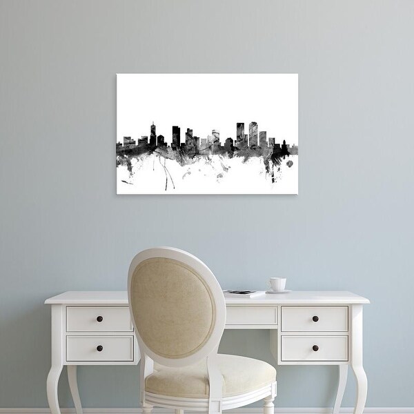 Easy Art Prints Michael Tompsett's 'Denver Colorado Skyline' Premium Canvas Art