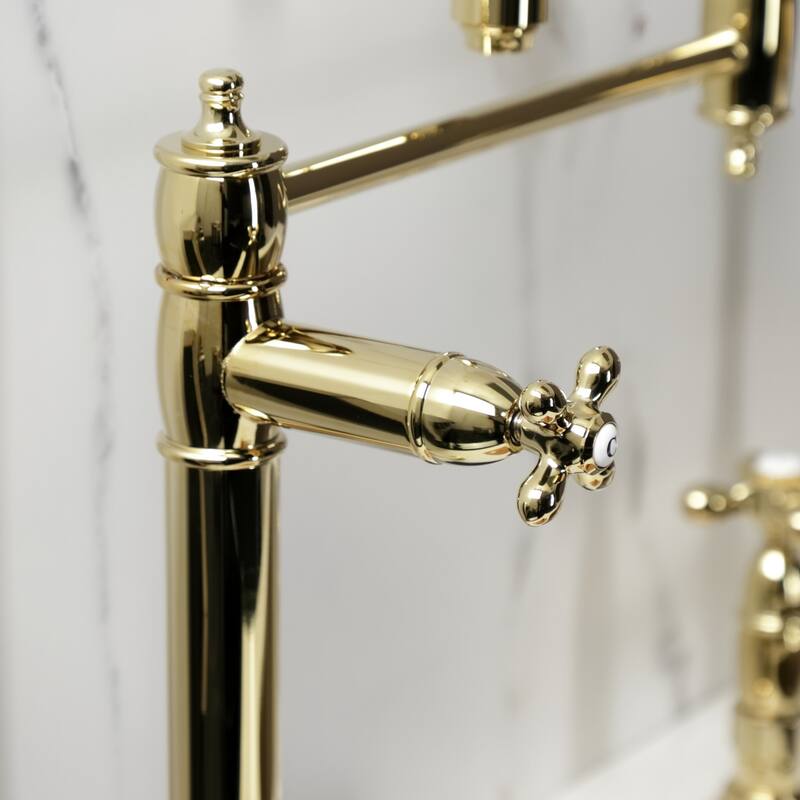 Kingston Brass Restoration Two-Handle 1-Hole Deck Mount Pot Filler Faucet