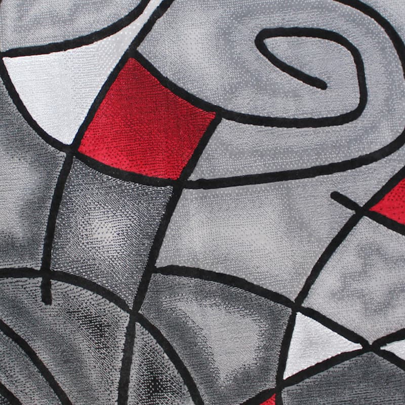 Modern Olefin Accent Area Rug - Abstract Pattern