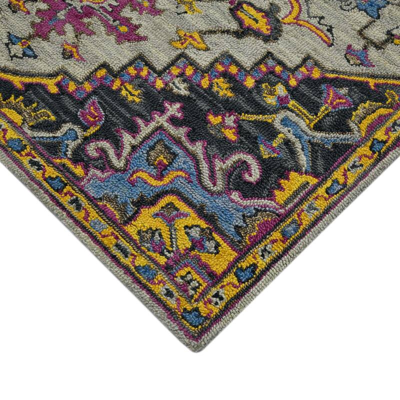 HomeRoots Medallion Bohemian Rectangle Area Rug