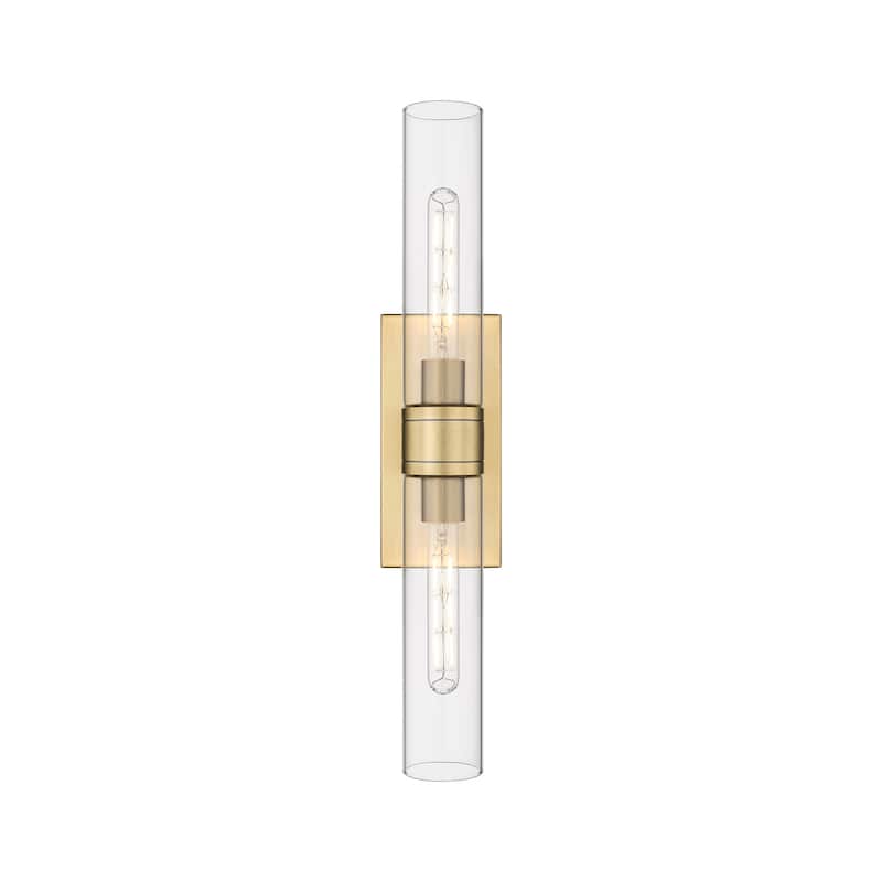 Innovations Lighting 617-2W-3-24 Ballston Urban Vanity Ballston Urban - Brushed Brass / Clear