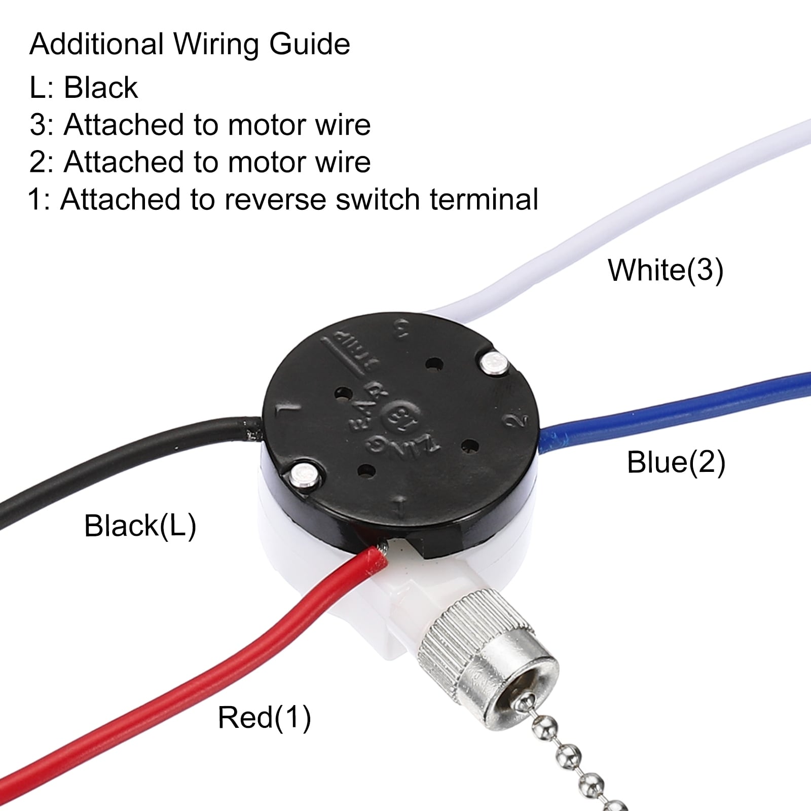 Ceiling Fan Switch 3 Speed 4 Wire ZE-208S Pull Chain Switch