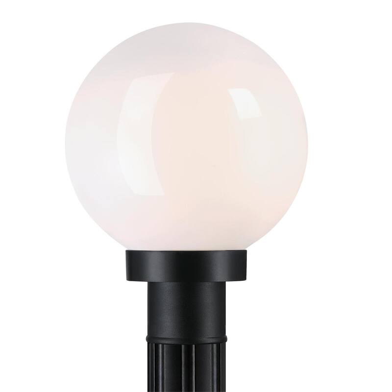 Westinghouse Lighting One Light Outdoor Polycarbonate Post-Top Fixture, Black Finish, Opal Acrylic Globe - 1-Light