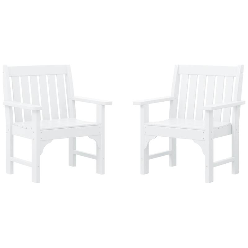 Laguna Outdoor Dining Poly Garden Arm Chair (Set of 2)