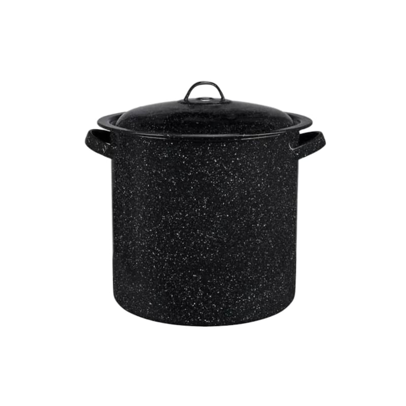 Granite Ware Speckled Black Waterbath Canner with Jar Rack