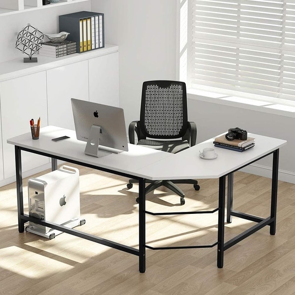 Desks Home Office Furniture Large Reversible Modern L Shaped