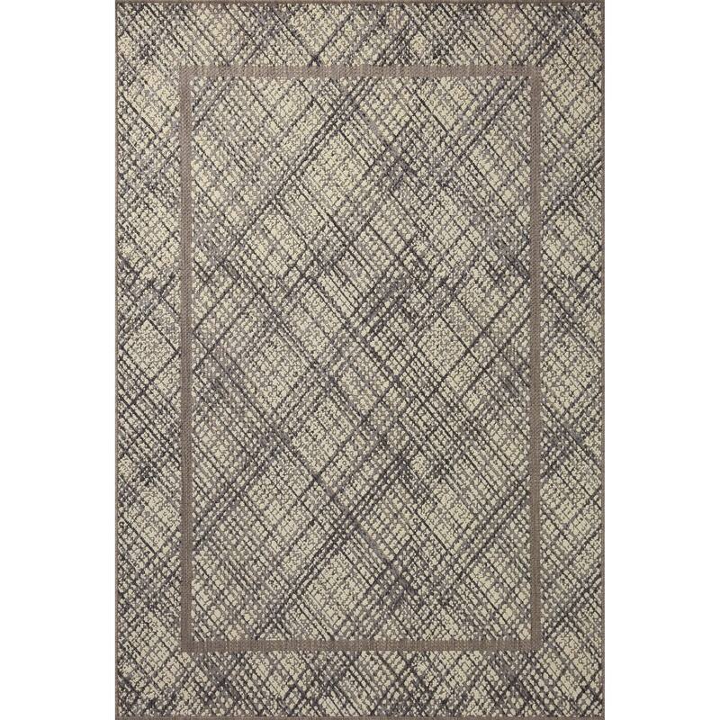 Alexander Home Renee Modern Chambray Border Indoor / Outdoor Rug