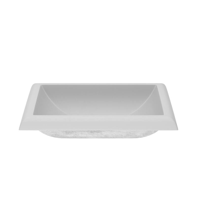 Montecito NativeStone and Concrete Drop-in Bathroom Sink - 21.5" x 15.5" x 5.25"