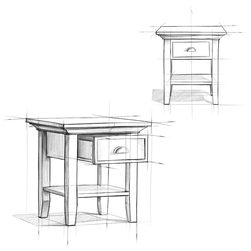 WYNDENHALL Mansfield SOLID WOOD 19 inch Wide Square Transitional End Side Table - 19.1 inches wide