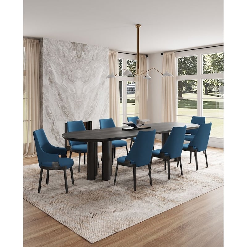 Manhattan Comfort Kara Modern Velvet Upholstered Dining Chair Set