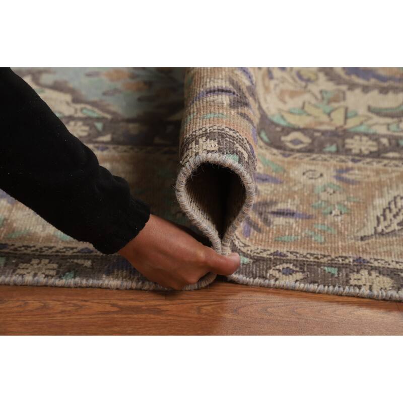 Medallion Tabriz Persian Vintage Rug Oriental Handmade Wool Carpet - 9'3" x 12'4"