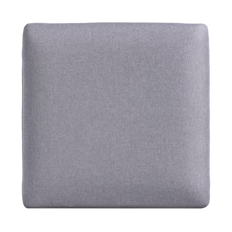 Roomfitters Solid Acacia Wood Counter Stools with Upholstered Seat, Open Back, Gray Set of 2