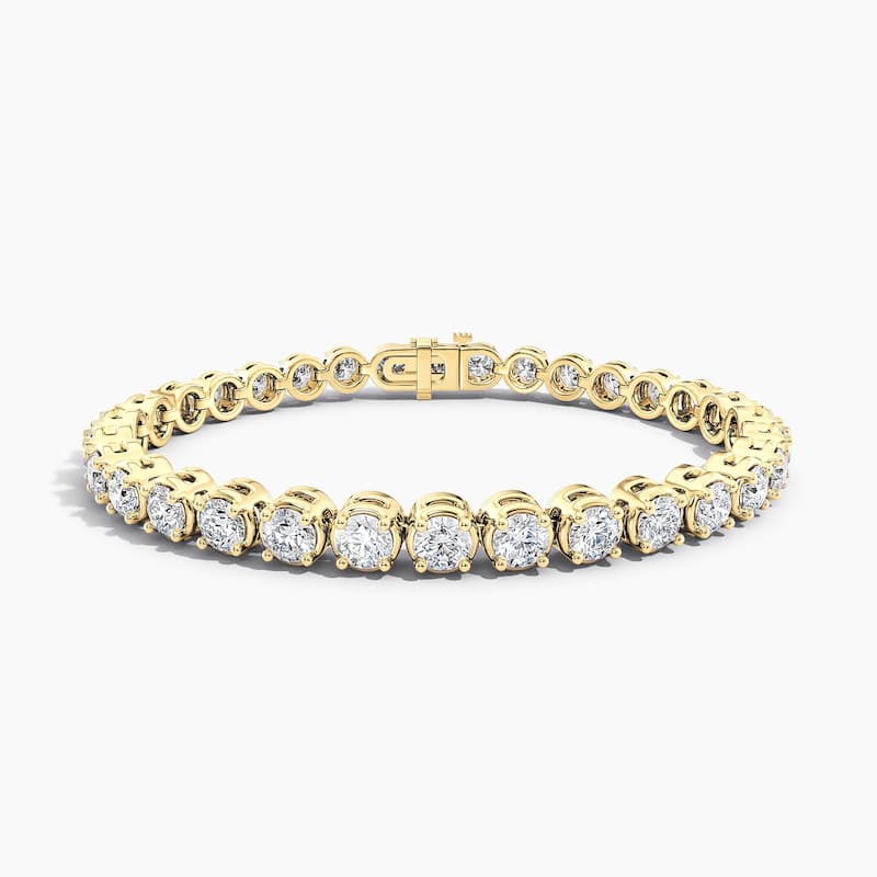 Auriya 14K Gold Lab Grown Round Diamond Tennis Bracelet 7.50 ct. tw. (F-G VS) - Yellow - 7.50 ct. tw.