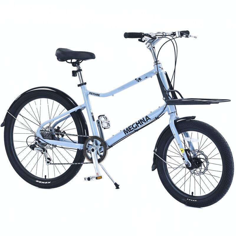 7 Speed, Aluminum Alloy Frame,26 Inch Bike,Cargo Bike,Blue
