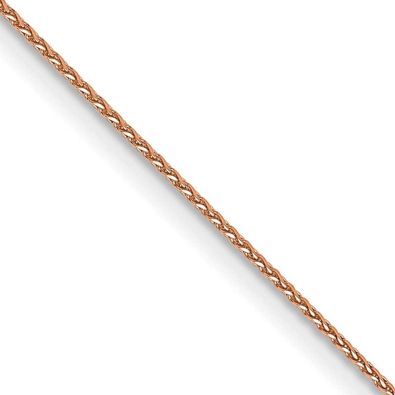 Curata 14k Rose Gold .80mm Diamond-cut Spiga Chain Necklace Options: 16 18 20 24