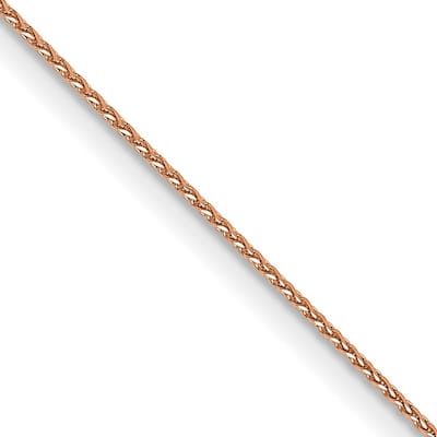 Curata 14k Rose Gold .80mm Diamond-cut Spiga Chain Necklace Options: 16 18 20 24