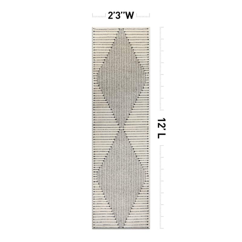 Modern Geometric Durable Area Rug, Pet Friendly for Any Room