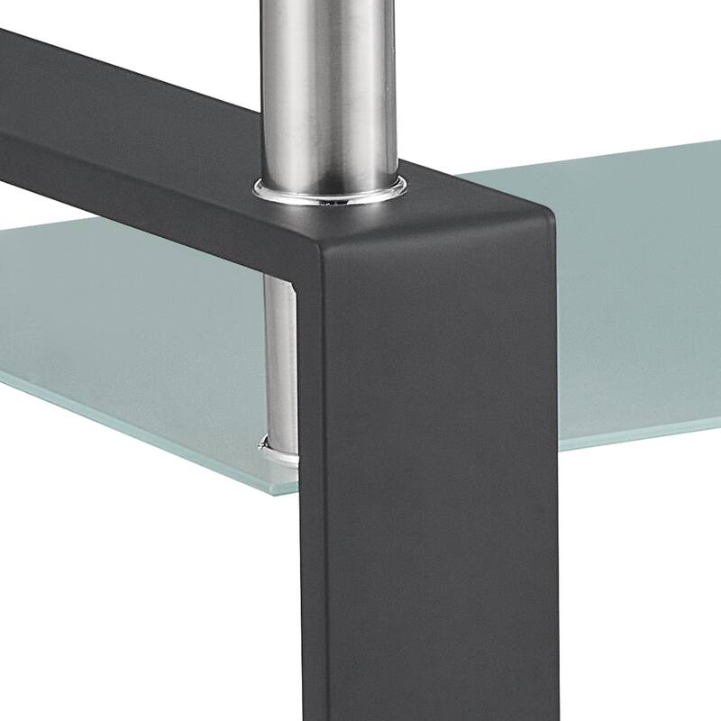 Rectangle Black Glass Coffee Table, Clear Coffee Table
