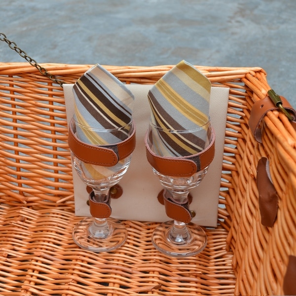 Cheshire Picnic Basket for 2 w/blanket -London English-style Cheshire Picnic Basket for two with Blanket