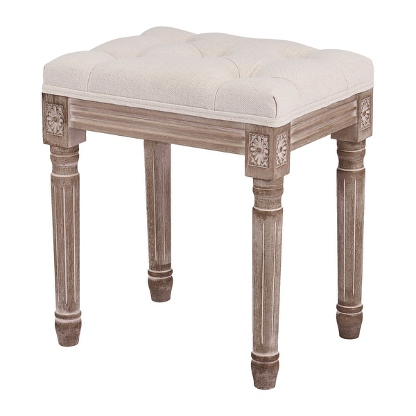 【お得】 French CO-Z Vintage Stool Vanity and Stool Foot Upholstered スツール