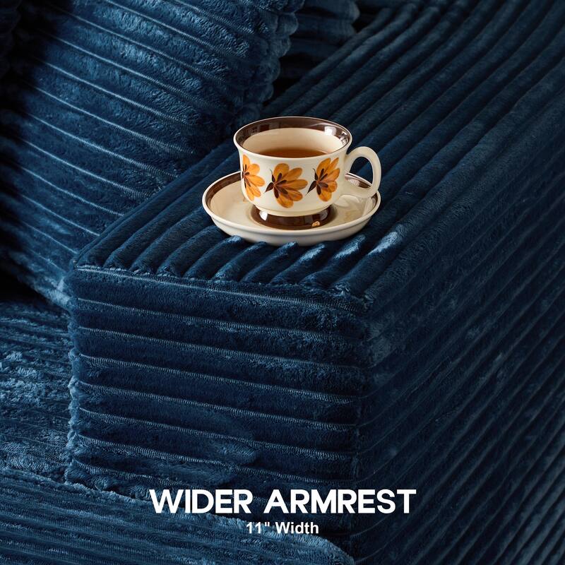 OVIOS All-Foam Plush L-Shaped Sofa​